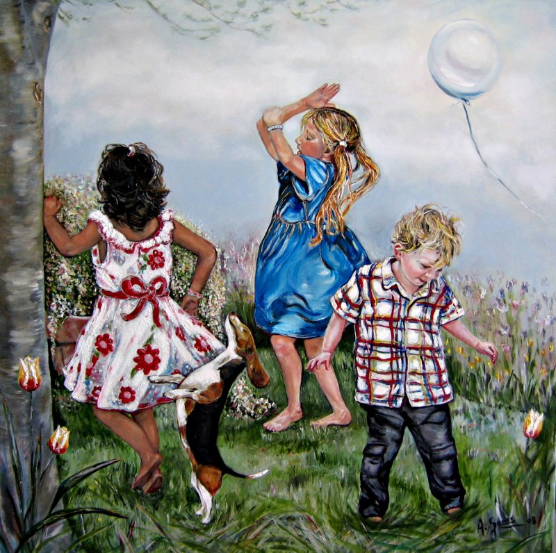    "To Dance"  36"x36" oil on canvas donated to Hamilton Health Sciences